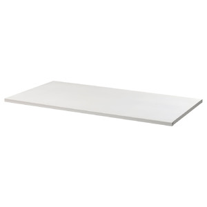 JOSTEIN Shelf, metal/in/outdoor white, 77x40 cm