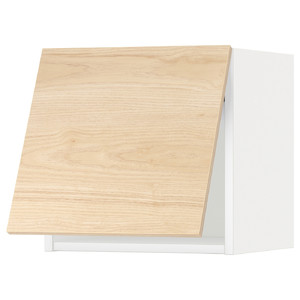 METOD Wall cabinet horizontal, white/Askersund light ash effect, 40x40 cm