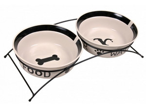 Trixie Stand with Ceramic Bowls for Dogs 2.6l