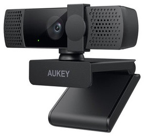Aukey Webcam Full HD 1080p 30fps Microphones with Noise-cancellation PC-LM7