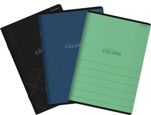 Notebook A4 96 Pages Squared Top2000 Colors 5pcs, assorted colours