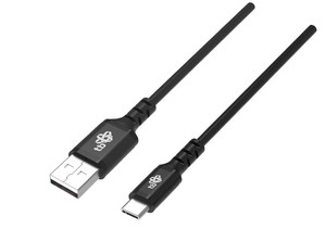 TB Cable USB-USB C 2m silicone Quick Charge, black