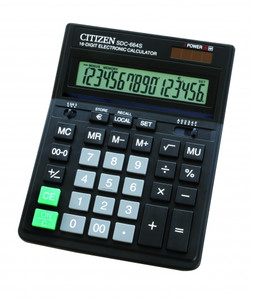 Citizen Dekstop Calculator SDC-664S , black
