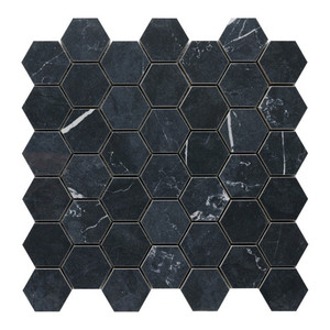 Mosaic Tile Ultimate Marble GoodHome 30 x 30 cm, black, 1pc