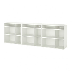 VIHALS Shelf combination, white, 286x37x90 cm