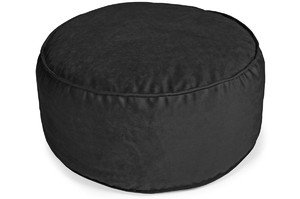 Large Pouffe, velvet, black