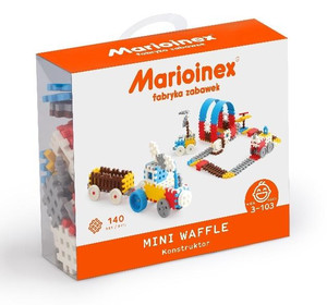 Marioinex Mini Waffle Blocks Set Large Blue 140pcs 3+