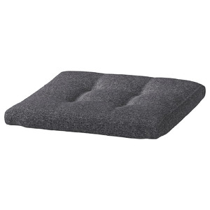 POÄNG Footstool cushion, Gunnared dark grey, 55x50 cm