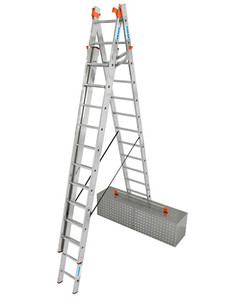 KRAUSE Ladder for Stairs Tribilo 3x 12 Steps + Trigon Stabiliser