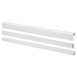LARKOLLEN Rail w fittings for sliding doors, white, 60 cm