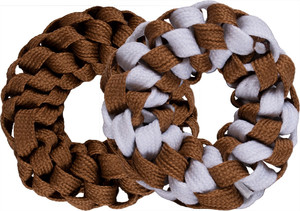 Top Choice Hair Tie 2pcs, braided, brown