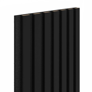 Lamella Wall Panel Vertical Line 300 x 2650 mm, black/black, felt