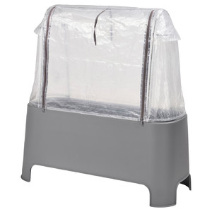 ASPAREN Plant set, outdoor grey/transparent white, 89x38x91 cm