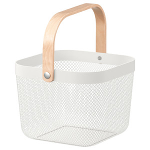 RISATORP Basket, white, 25x26x18 cm