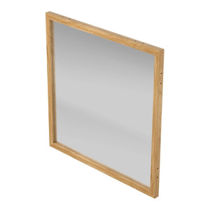 GoodHome Glass Modular Room Divider Panel Alara 100 x 100 cm, oak veneer/frosted glass