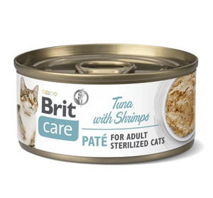 Brit Care Cat Sterilized Tuna Pate & Shrimps Can 70g