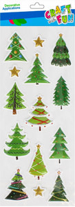 Christmas Stickers Christmas Trees/Stars 14pcs