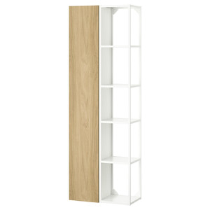 ENHET Storage combination, white/oak effect, 60x32x180 cm