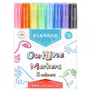 Starpak Outline Markers 8 Colours