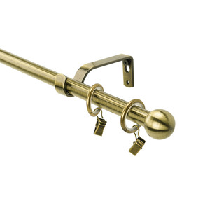 Curtain Rod Ball Finial 16 mm 160 cm, gold