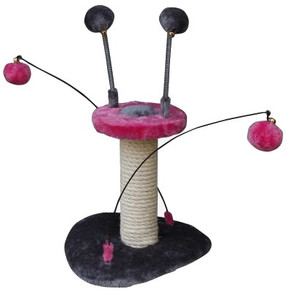 Scratching Post Mini UFO 23x24x25cm, grey-pink