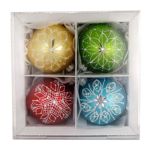 Christmas Baubles 8cm 4pcs