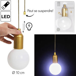 Pendant LED Lamp L, battery-operated, gold