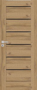 Internal Door Toreno 90, right, grandson oak, black glazing
