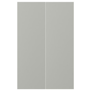 HAVSTORP 2-p door f corner base cabinet set, light grey, 25x80 cm