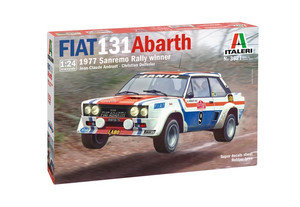 Italeri Model Kit Fiat 131 Abarth 1977 Sanremo Rally Winner 1:24 12+