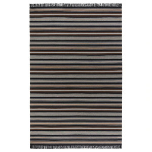 RÅVAROR Rug, flatwoven, handwoven black/brown grey, 170x240 cm