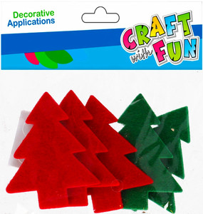 Craft Christmas Self-Adhesive Decorative Felt Stickers Christmas Tree