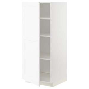 METOD High cabinet with shelves, white Enköping/white wood effect, 60x60x140 cm