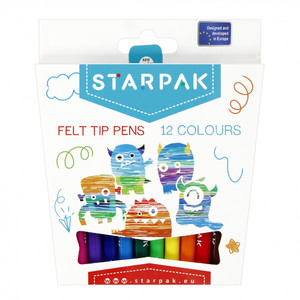 Starpak Felt Tip Pens 12 Colours
