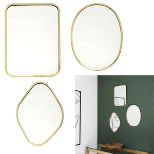 Set o 3 Decorative Mirrors Arcilla, gold
