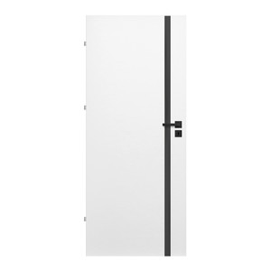 Internal Door Exmoor 70, left, white, black glazing