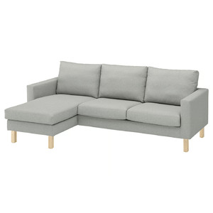 SALTSJÖBADEN 3-seat sofa with chaise longue, Tonerud grey
