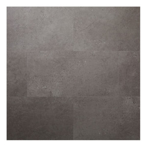 GoodHome Vinyl Flooring 30.5 x 61 cm, mid grey concrete, 1.30 sqm, Pack of 7