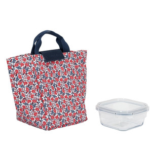 Lunch Set Cool Bag & Glass Lunchbox, red