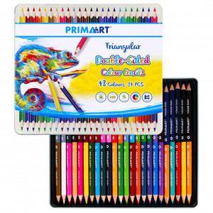 Prima Art Triangular Double-sided Colour Pencils 48 Colours 24pcs