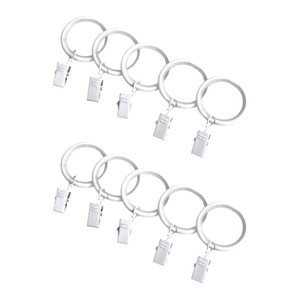 Curtain Rings with Clips, 10 pack