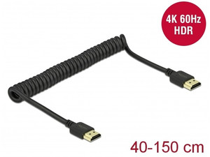 Delock HDMI cable v2.0 0.4m - 1.5m, black