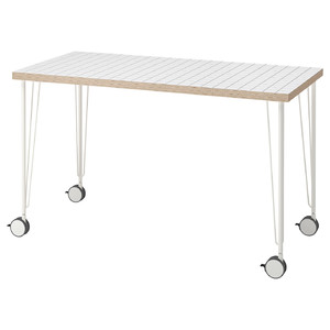 LAGKAPTEN / KRILLE Desk, white anthracite/white, 120x60 cm