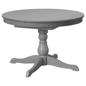 INGATORP Extendable table, grey, 110/155 cm