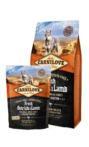 Carnilove Dog Food Fresh Ostrich & Lamb Adult Small 1.5kg