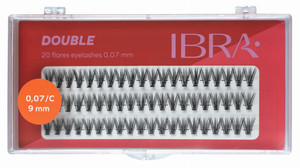 IBRA False Eyelashes Double 0.07-C-9 mm