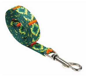 CHABA Dog Leash Patterned 16mm x 130cm, green