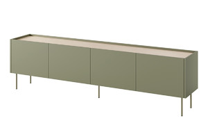 Four-Door TV Cabinet Desin 220, olive/nagano oak