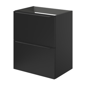 Goodhome Wall-mounted Basin Cabinet Imandra Slim 50cm, matt black