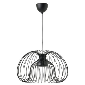 KALLFRONT / HEMMA Pendant lamp, black, 52 cm